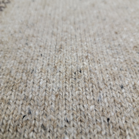 Lauren Ralph Lauren Knit Sweater Dress Brown Donegal Tweed Wool Blend Women’s L - Picture 13 of 17